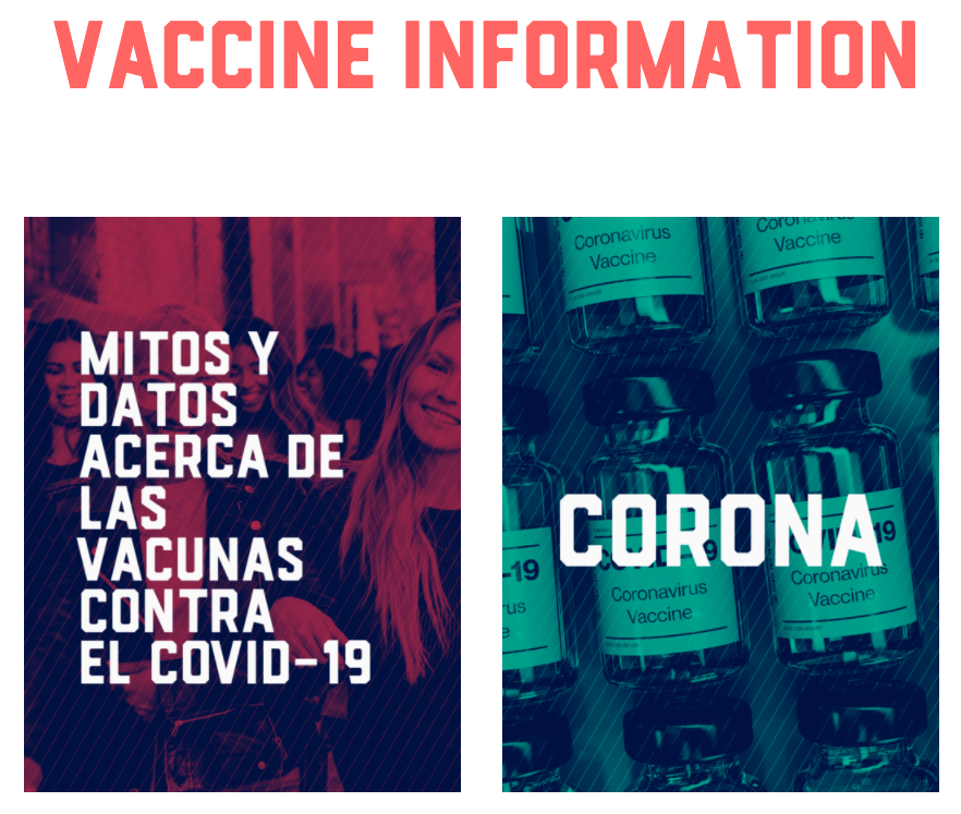 A screenshot from the Women’s March Foundation website about Covid and vaccines