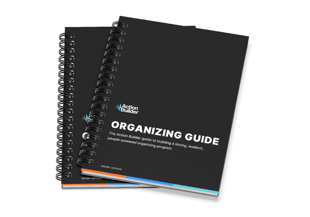 The Organizing Guide mocked up as a physical notebook