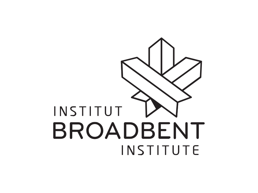 The logo for the Broadbent Institute, written in English and French