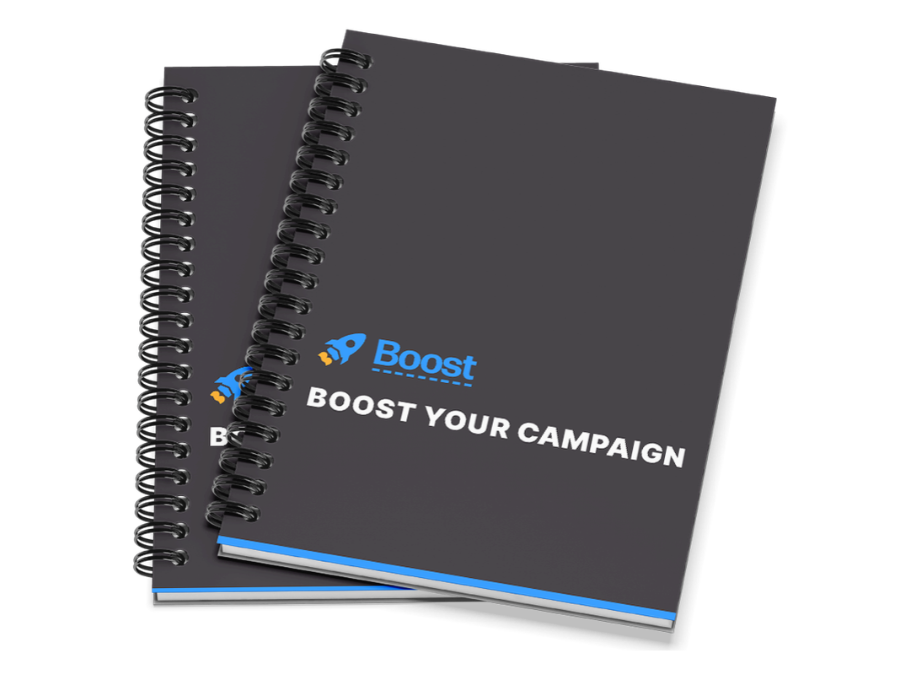 A notebook mockup of the electoral guide